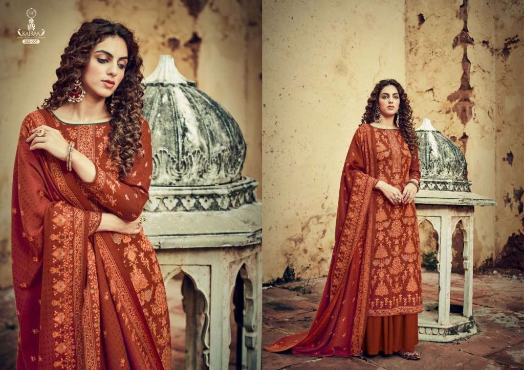 Belliza Kairaa Pure Pashmina With Prints Dress Material Catalog