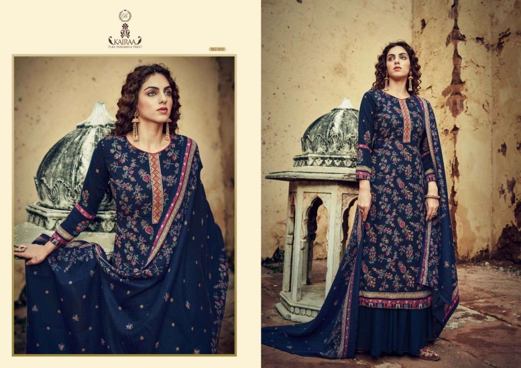 Belliza Kairaa Pure Pashmina With Prints Dress Material Catalog