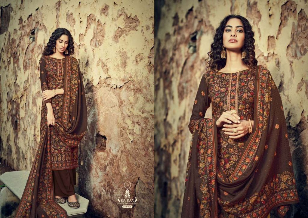 Belliza Kairaa Pure Pashmina With Prints Dress Material Catalog
