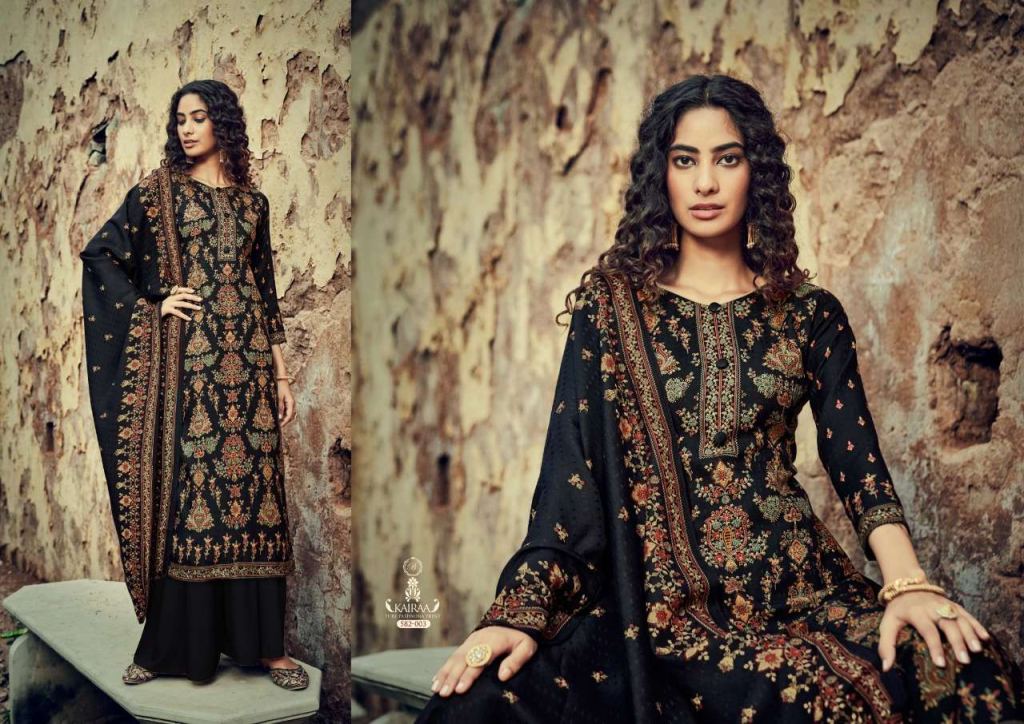 Belliza Kairaa Pure Pashmina With Prints Dress Material Catalog