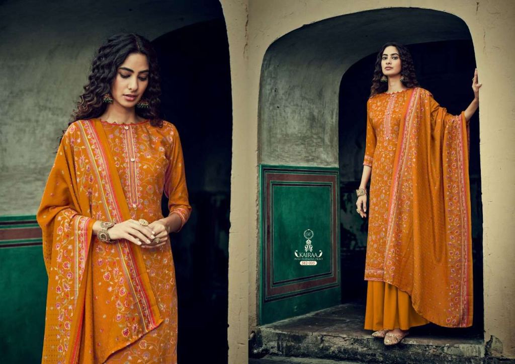 Belliza Kairaa Pure Pashmina With Prints Dress Material Catalog