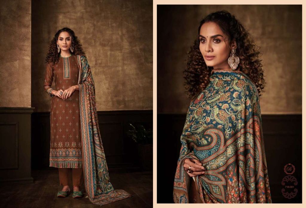 Belliza Minakari Pure Pashmina With Exclusive Digital Prints Dress Material Catalog