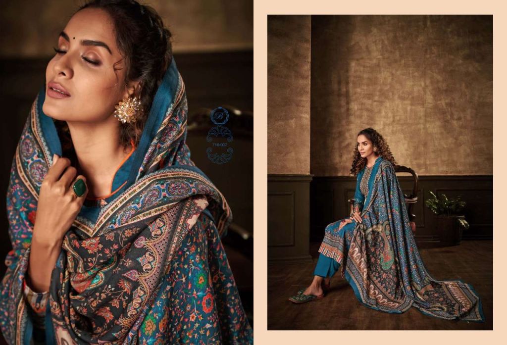Belliza Minakari Pure Pashmina With Exclusive Digital Prints Dress Material Catalog