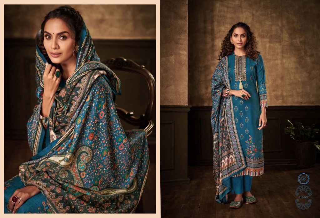Belliza Minakari Pure Pashmina With Exclusive Digital Prints Dress Material Catalog