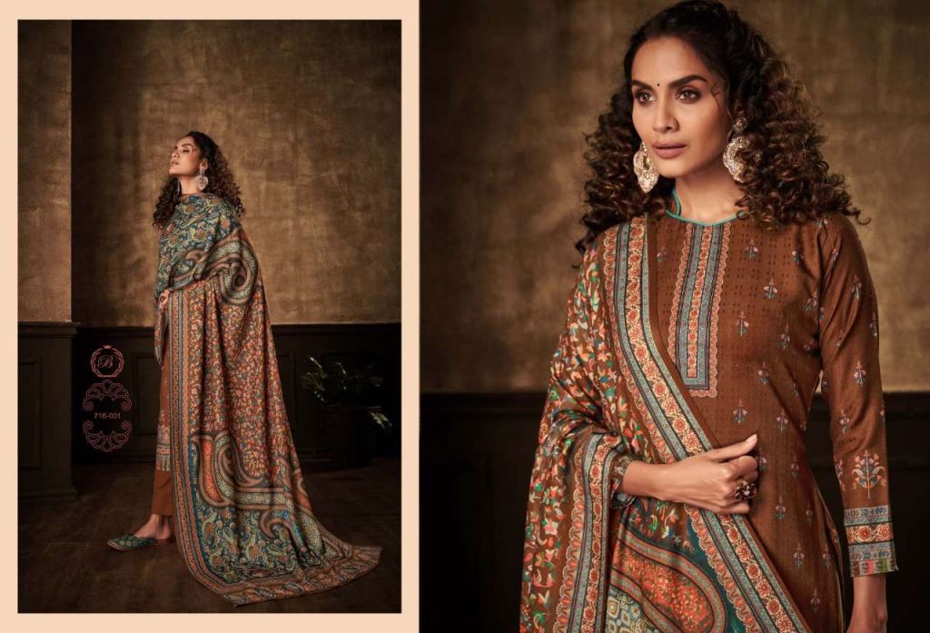 Belliza Minakari Pure Pashmina With Exclusive Digital Prints Dress Material Catalog