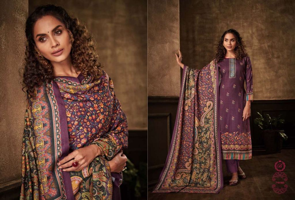 Belliza Minakari Pure Pashmina With Exclusive Digital Prints Dress Material Catalog