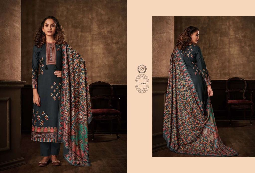 Belliza Minakari Pure Pashmina With Exclusive Digital Prints Dress Material Catalog