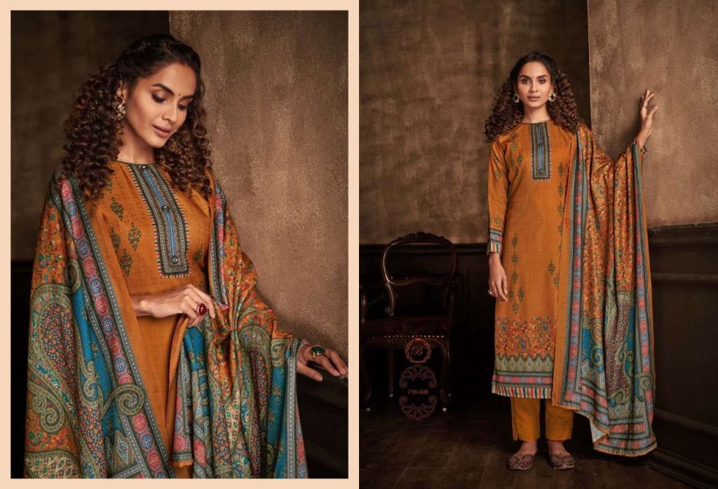 Belliza Minakari Pure Pashmina With Exclusive Digital Prints Dress Material Catalog