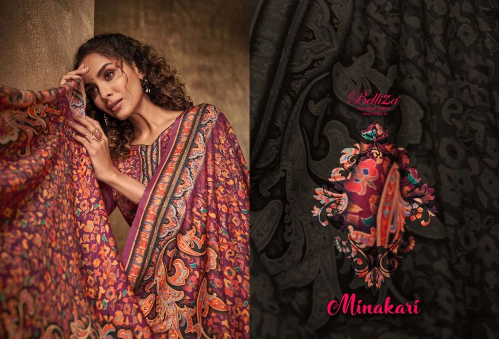 Belliza Minakari Pure Pashmina With Exclusive Digital Prints Dress Material Catalog