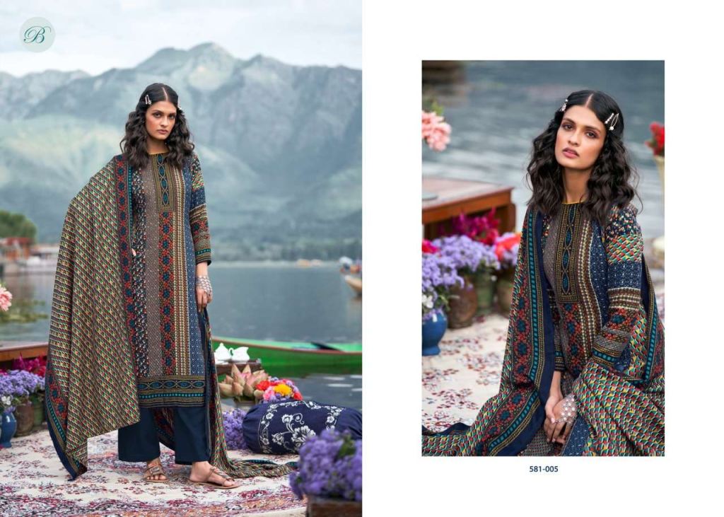Belliza Raag Pure Pashmina With Digital Style Prints Dress Material Catalog