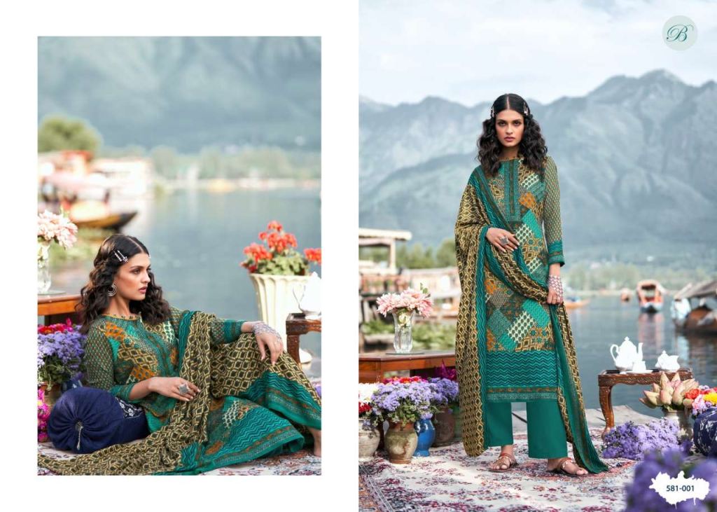 Belliza Raag Pure Pashmina With Digital Style Prints Dress Material Catalog