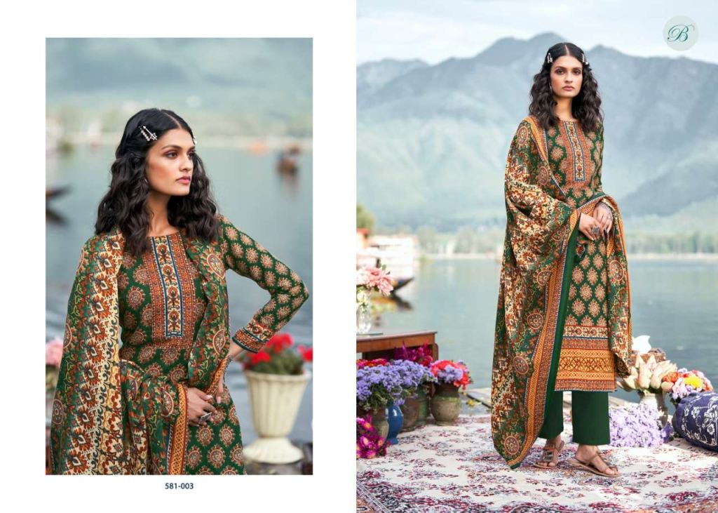 Belliza Raag Pure Pashmina With Digital Style Prints Dress Material Catalog