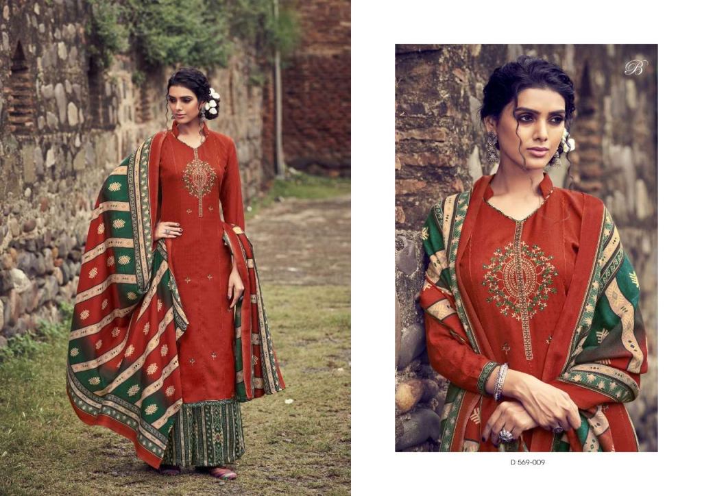 Belliza Simora Pashmina Print With Embroidery Work Low Rate Dress Material Catalog