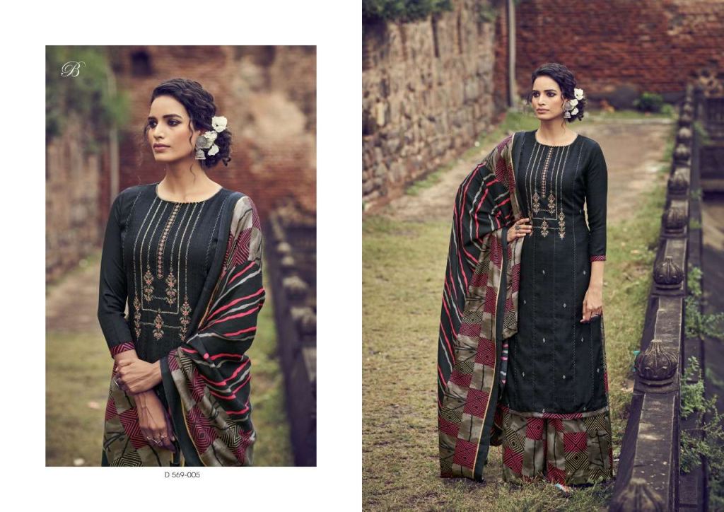 Belliza Simora Pashmina Print With Embroidery Work Low Rate Dress Material Catalog