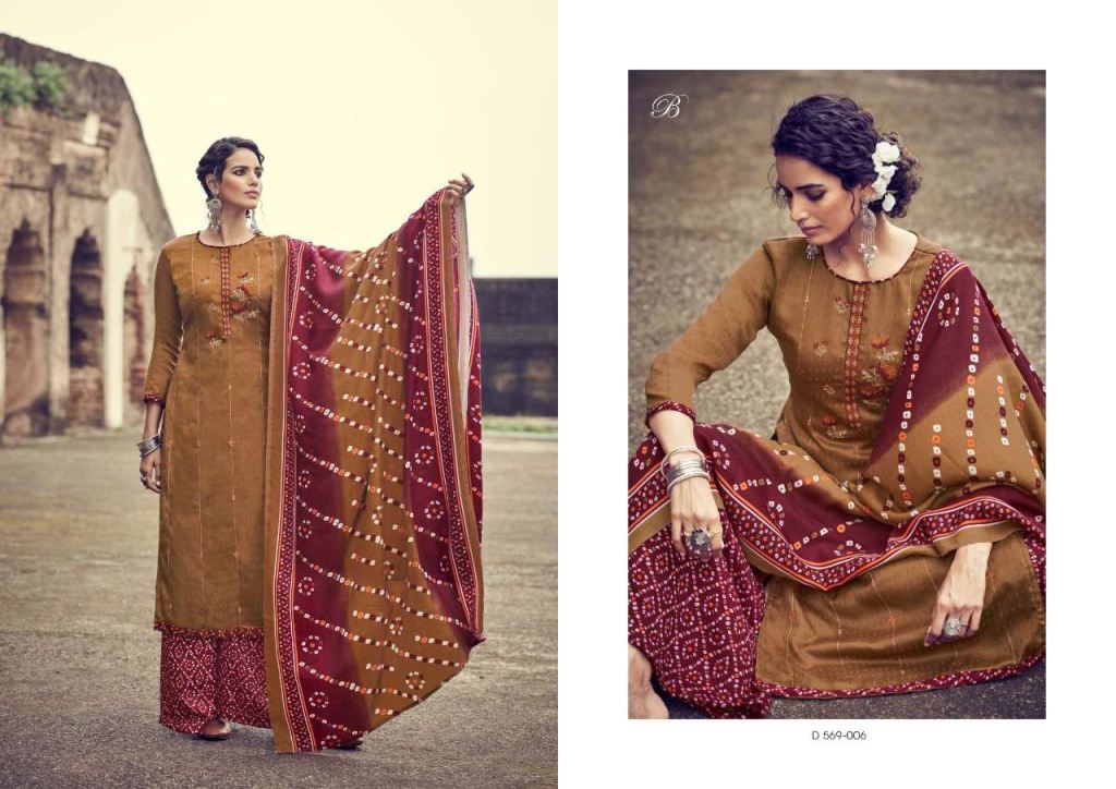 Belliza Simora Pashmina Print With Embroidery Work Low Rate Dress Material Catalog