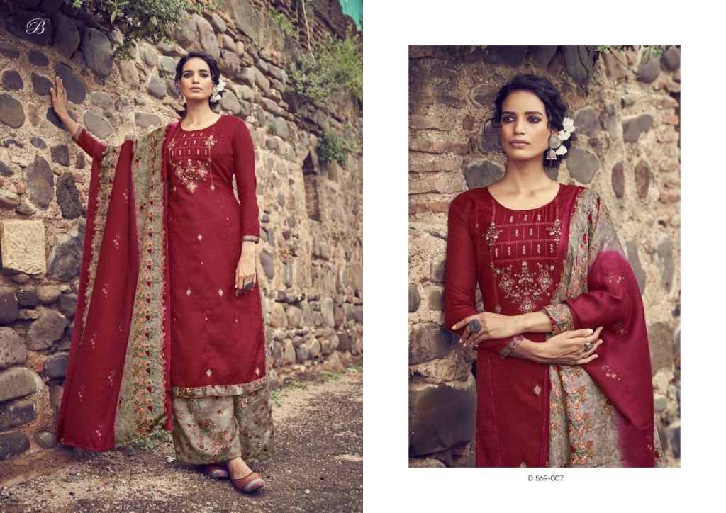 Belliza Simora Pashmina Print With Embroidery Work Low Rate Dress Material Catalog