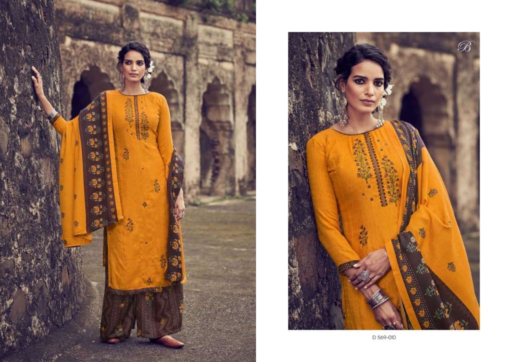 Belliza Simora Pashmina Print With Embroidery Work Low Rate Dress Material Catalog