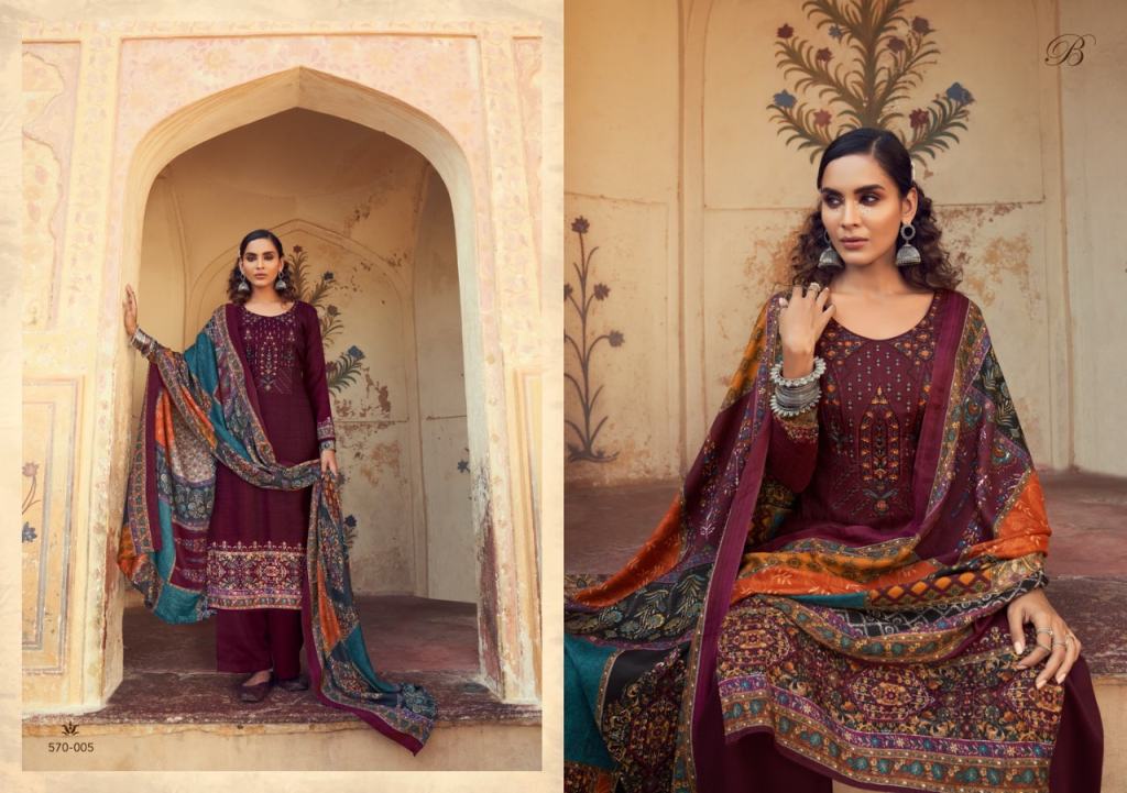 Belliza Swara Pashmina Designer Dress Material Catalog