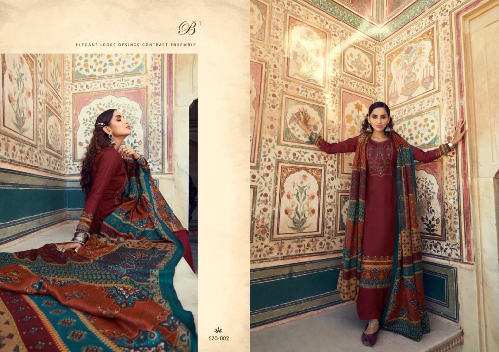 Belliza Swara Pashmina Designer Dress Material Catalog