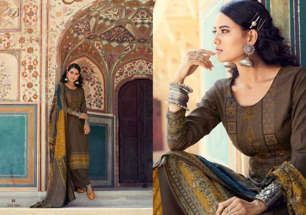 Belliza Swara Pashmina Designer Dress Material Catalog