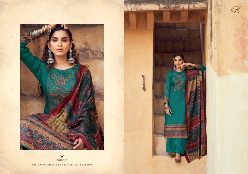 Belliza Swara Pashmina Designer Dress Material Catalog