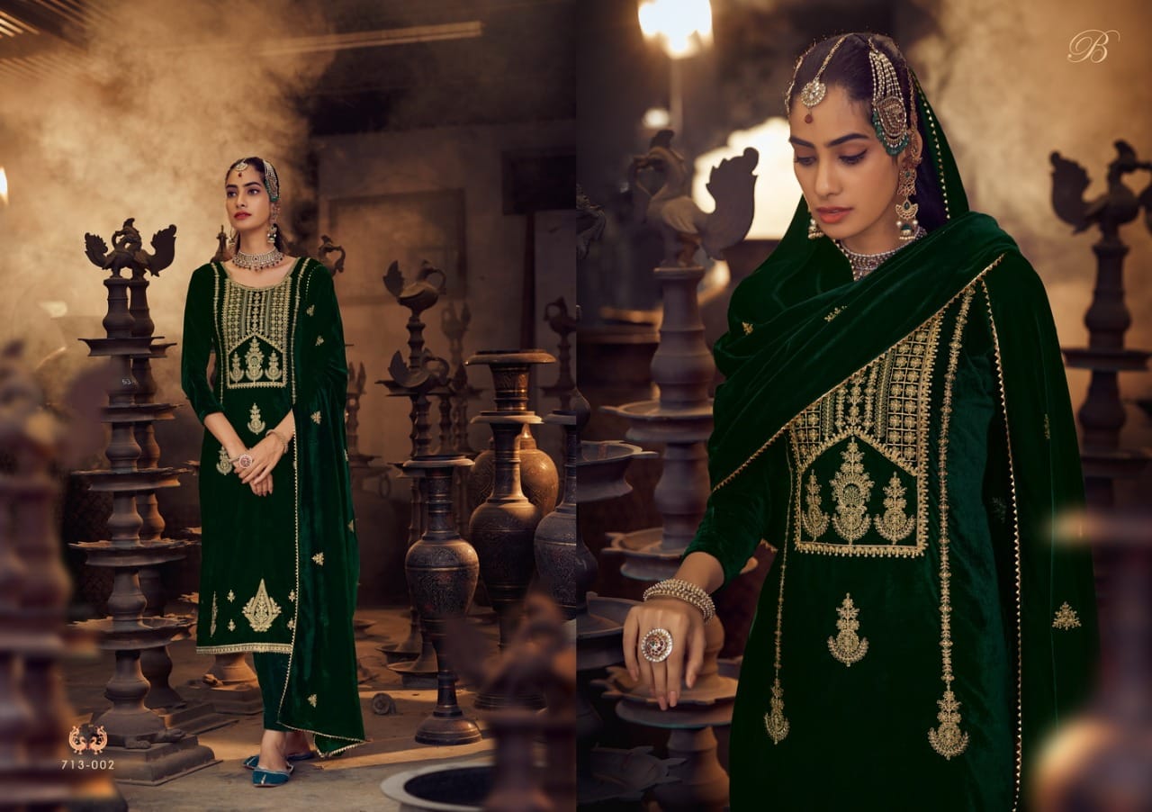 Belliza Velvet Luxury Premium Winter Wear Pashmina Dress Material  Catalog