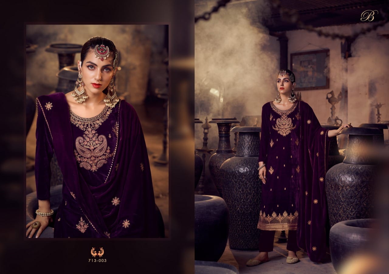 Belliza Velvet Luxury Premium Winter Wear Pashmina Dress Material  Catalog