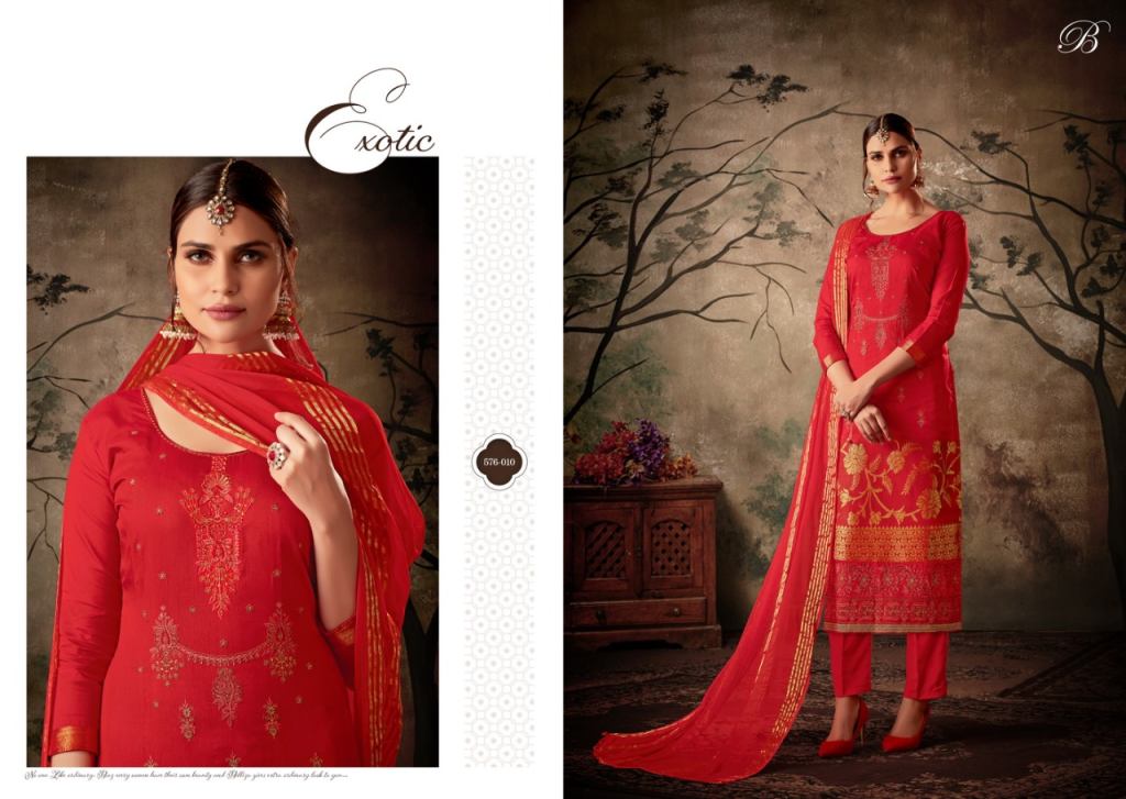 Belliza Zarna Pure Mysore Silk Dress Material Catalog