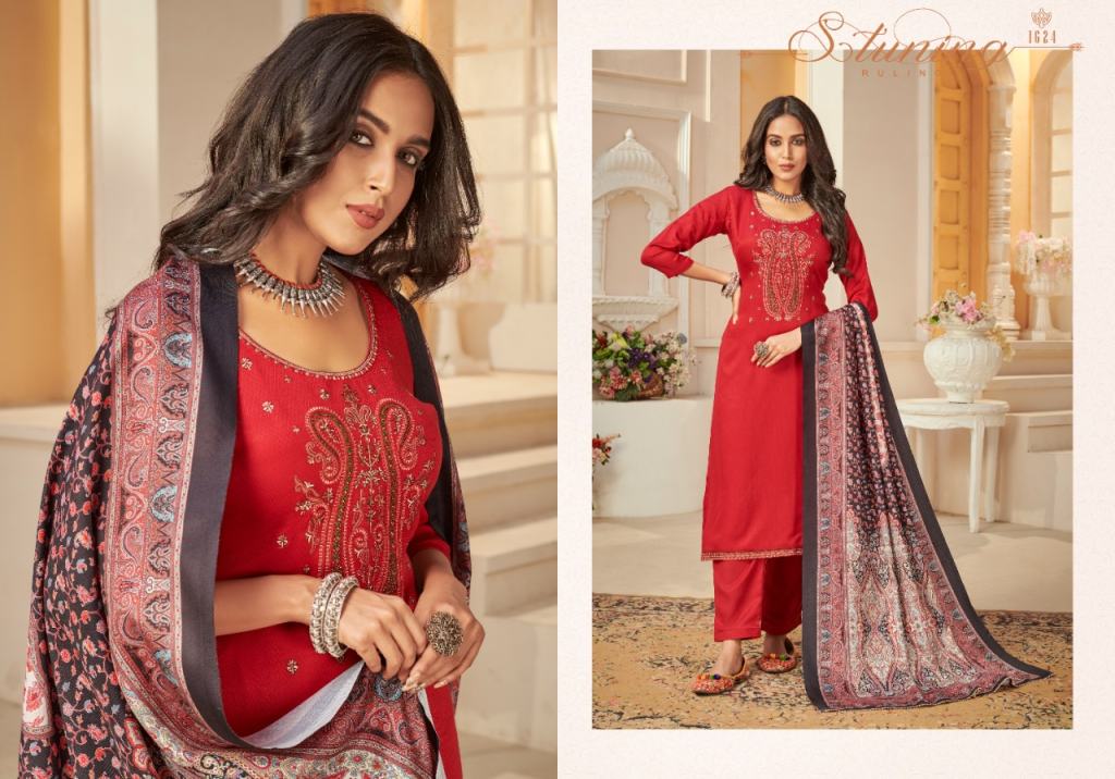 Bipson Kashmiri Beauty Winter Wear Embroidery Pashmina Catalog