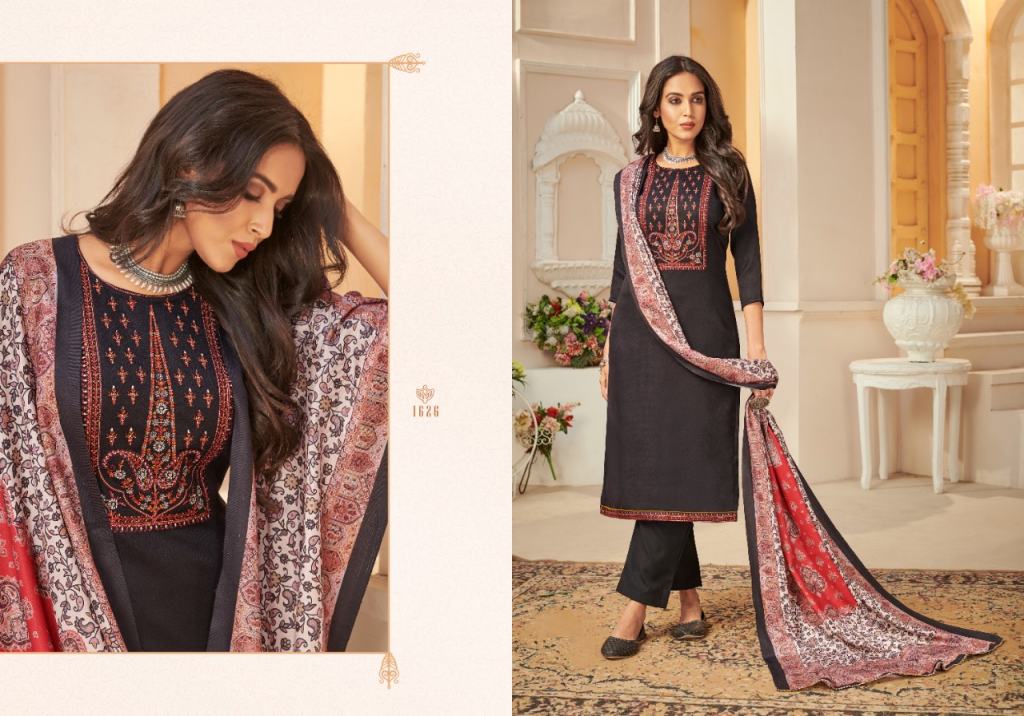 Bipson Kashmiri Beauty Winter Wear Embroidery Pashmina Catalog