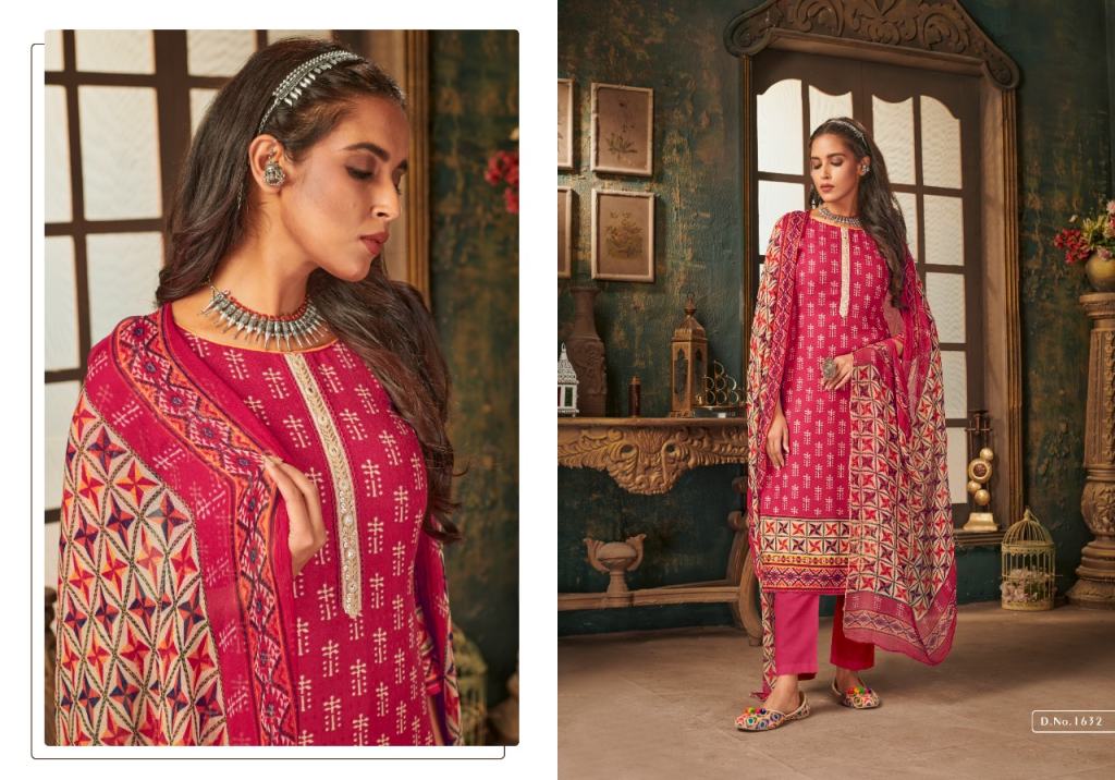Bipson Phulkari Pashmina Low Rate Dress Material Catalog