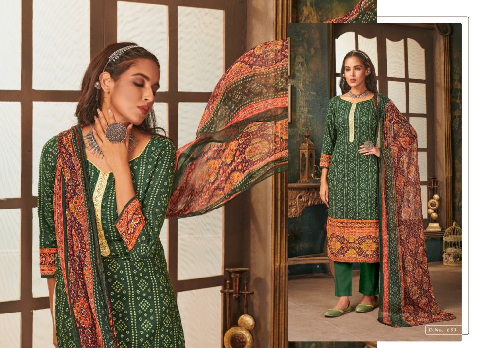 Bipson Phulkari Pashmina Low Rate Dress Material Catalog