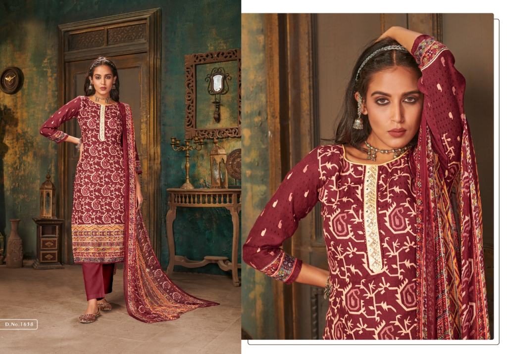 Bipson Phulkari Pashmina Low Rate Dress Material Catalog