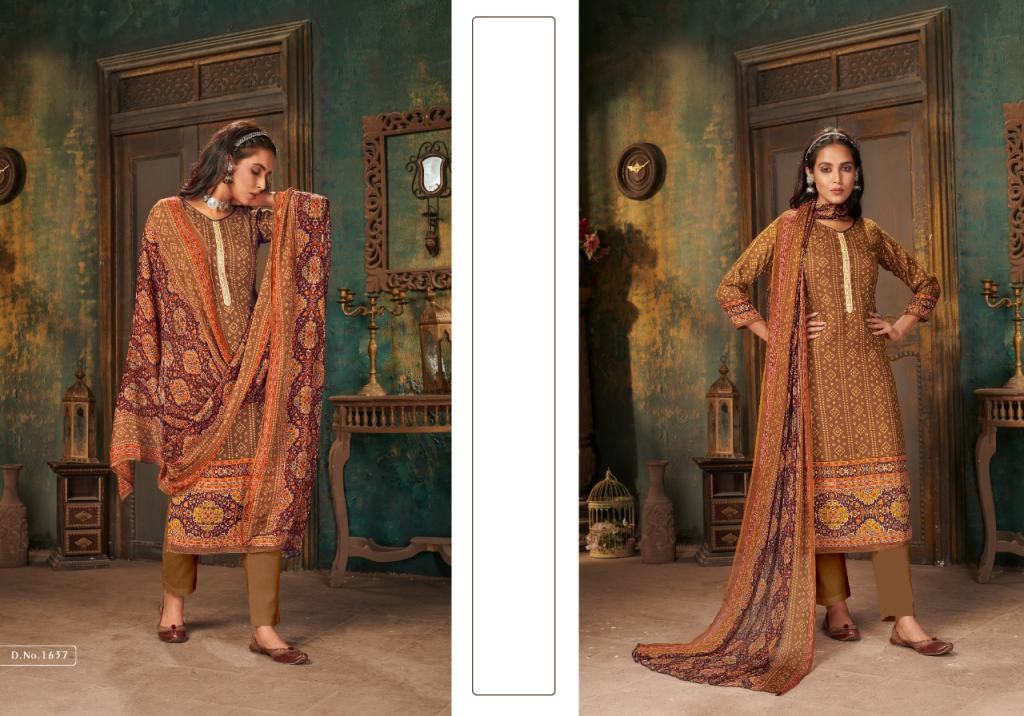 Bipson Phulkari Pashmina Low Rate Dress Material Catalog