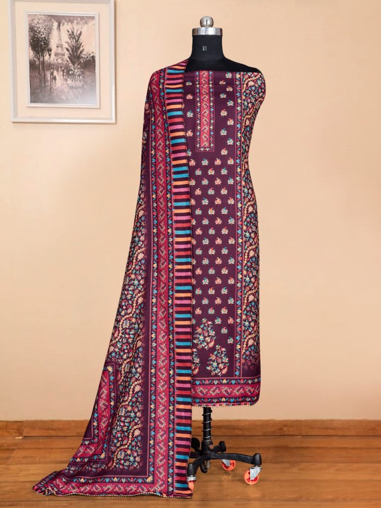 Bipson Winter Queen Dn.1593 Pashmina Dress Material Catalog