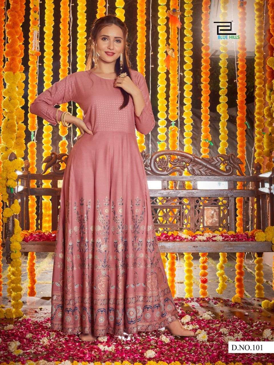 Blue Hills Diwali Night Anarkali Wholesale Kurtis Catalog