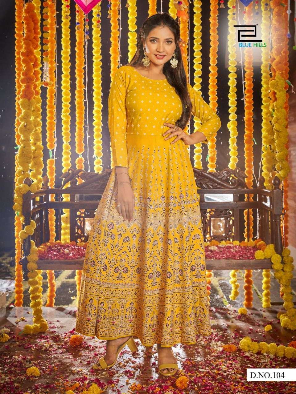 Blue Hills Diwali Night Anarkali Wholesale Kurtis Catalog