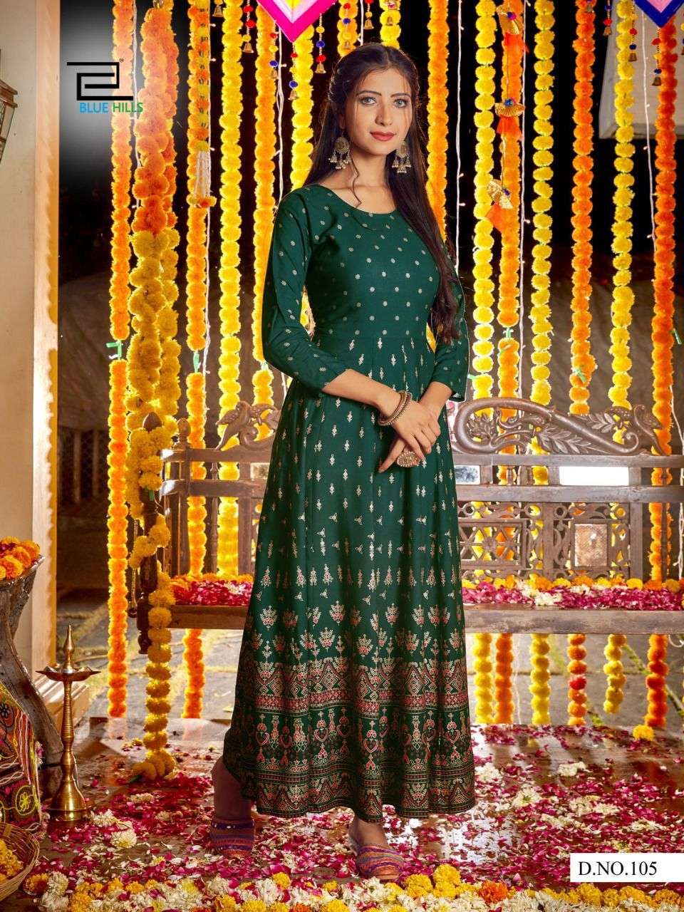 Blue Hills Diwali Night Anarkali Wholesale Kurtis Catalog