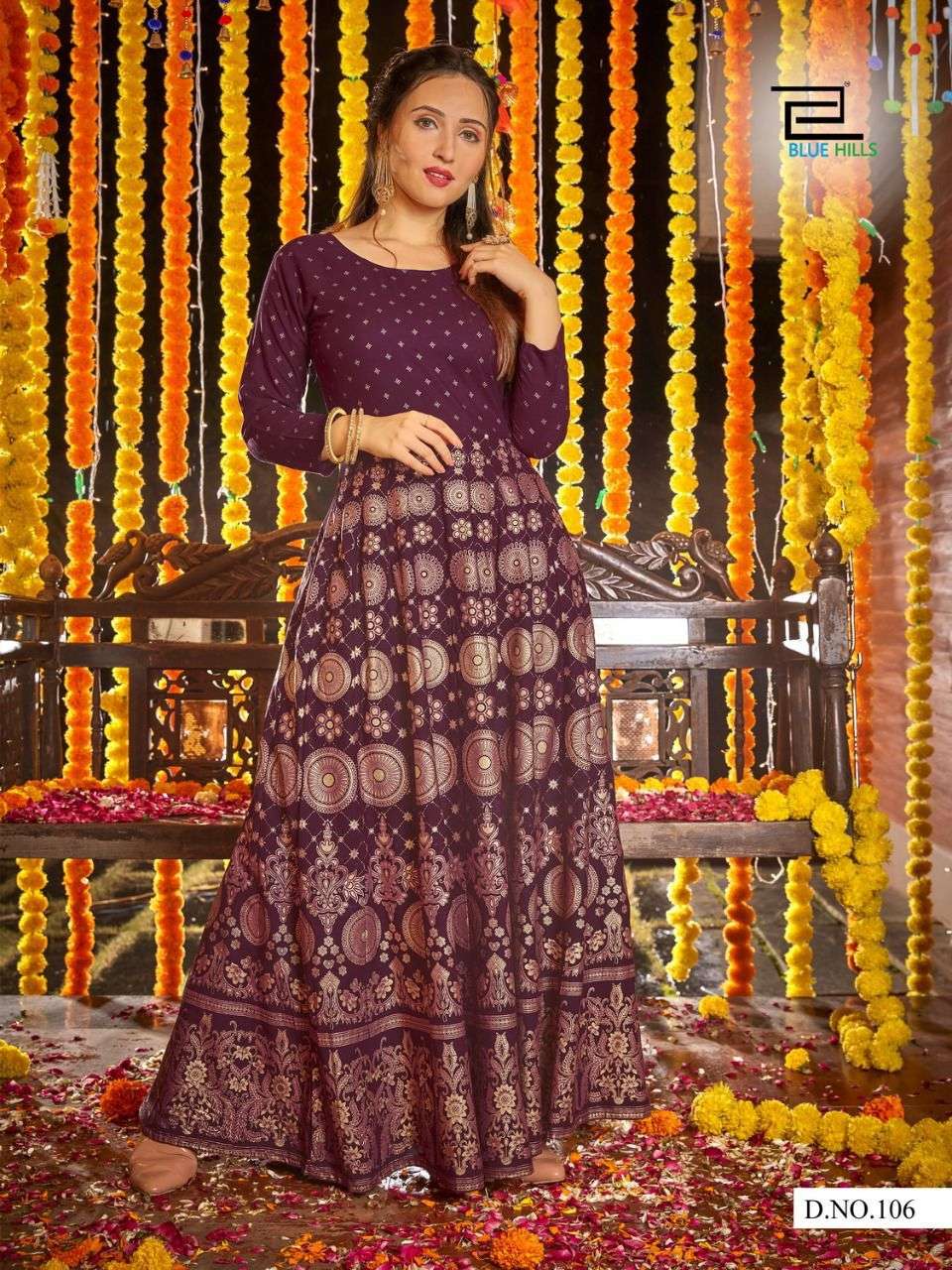 Blue Hills Diwali Night Anarkali Wholesale Kurtis Catalog
