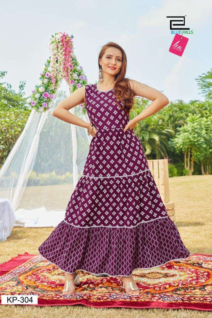 Blue Hills Kitty Party Vol 3  Long Gown Style Kurtis Catalog