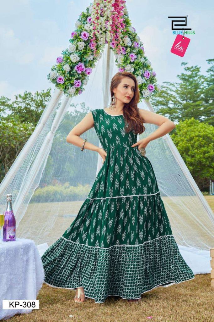 Blue Hills Kitty Party Vol 3  Long Gown Style Kurtis Catalog