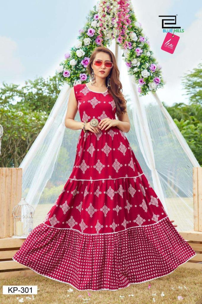 Blue Hills Kitty Party Vol 3 Festive Wear Anarkali Long Kurti Catalog