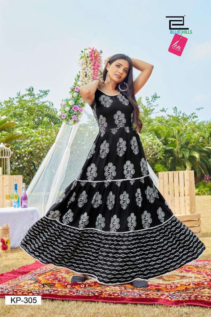 Blue Hills Kitty Party Vol 3 Festive Wear Anarkali Long Kurti Catalog