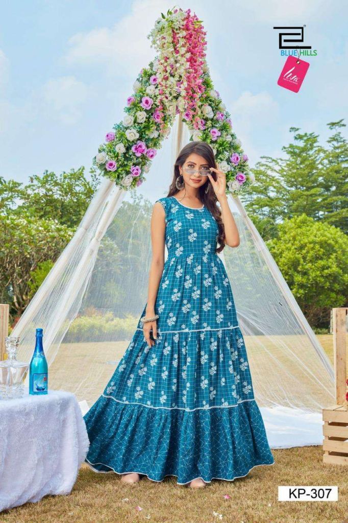 Blue Hills Kitty Party Vol 3 Festive Wear Anarkali Long Kurti Catalog