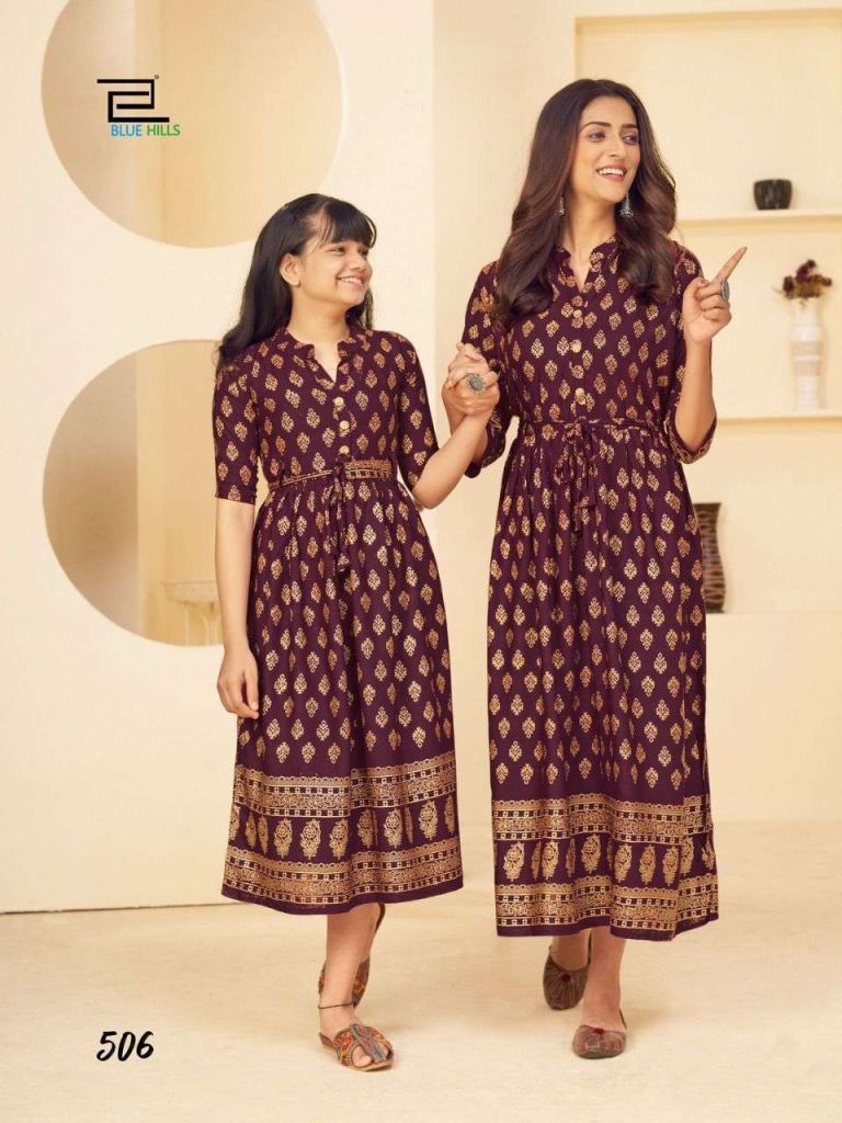 Blue Hills Like Mom Like Daughter Vol 5 Mother-daughter Combo Rayon Kurtis Catalog