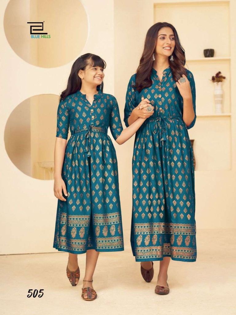 Blue Hills Like Mom Like Daughter Vol 5 Mother-daughter Combo Rayon Kurtis Catalog