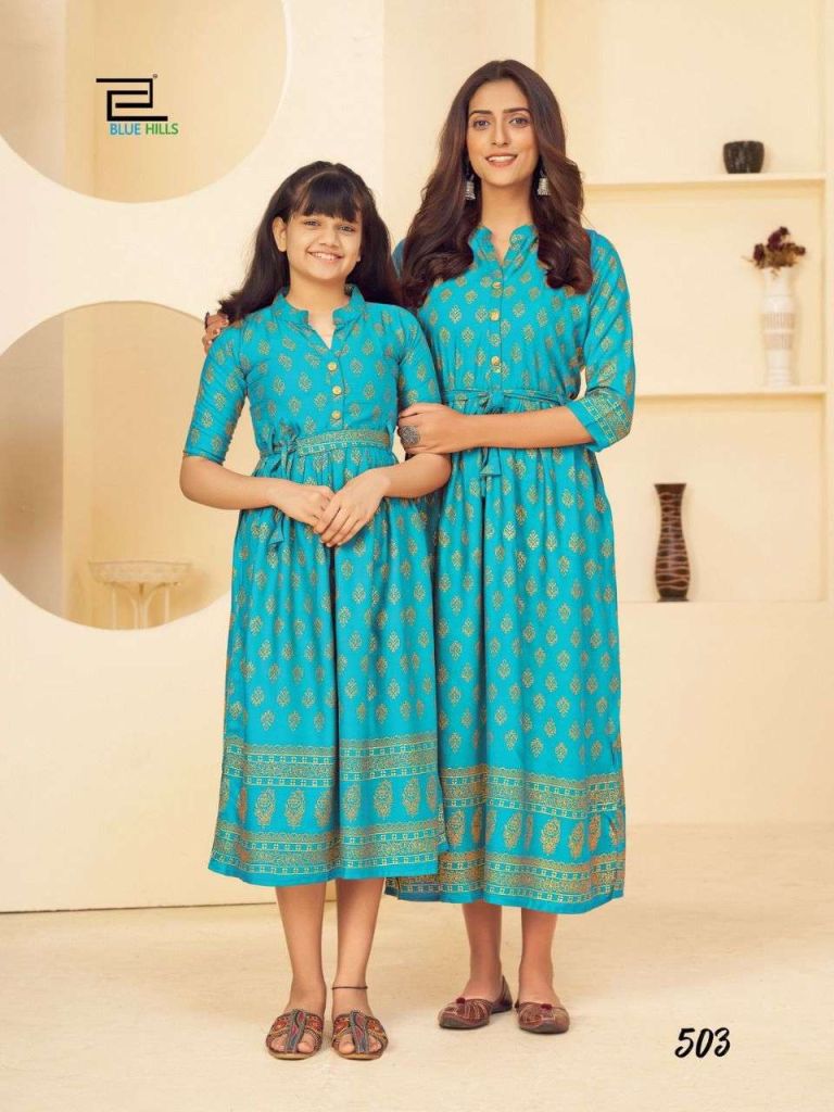 Blue Hills Like Mom Like Daughter Vol 5 Mother-daughter Combo Rayon Kurtis Catalog