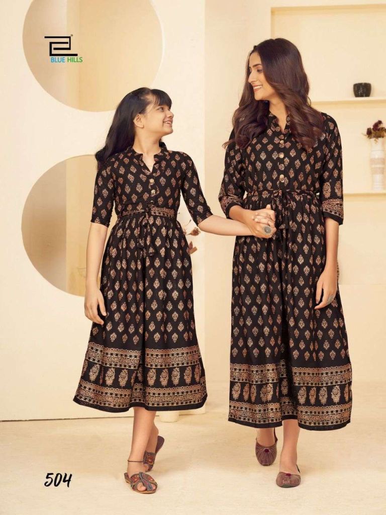 Blue Hills Like Mom Like Daughter Vol 5 Mother-daughter Combo Rayon Kurtis Catalog