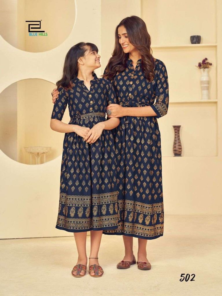 Blue Hills Like Mom Like Daughter Vol 5 Mother-daughter Combo Rayon Kurtis Catalog