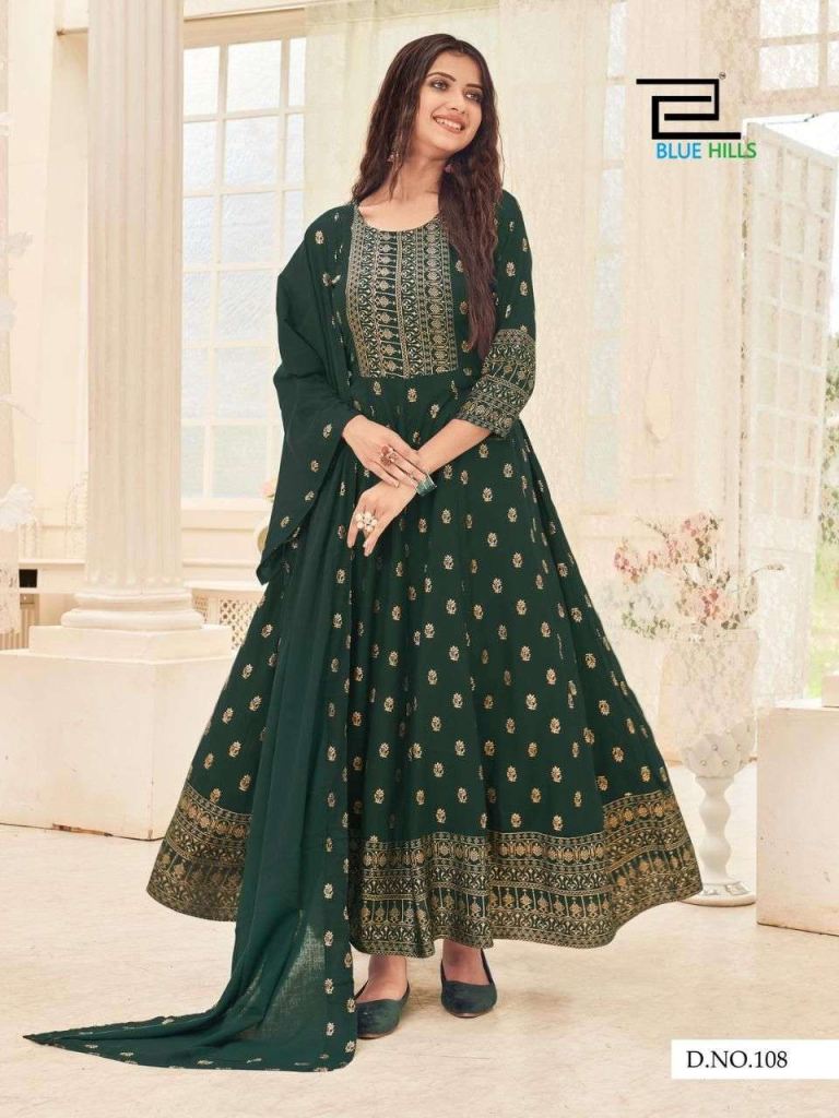 Blue Hills Manika Mage Hithe Anarkali Kurtis With Dupatta Catalog
